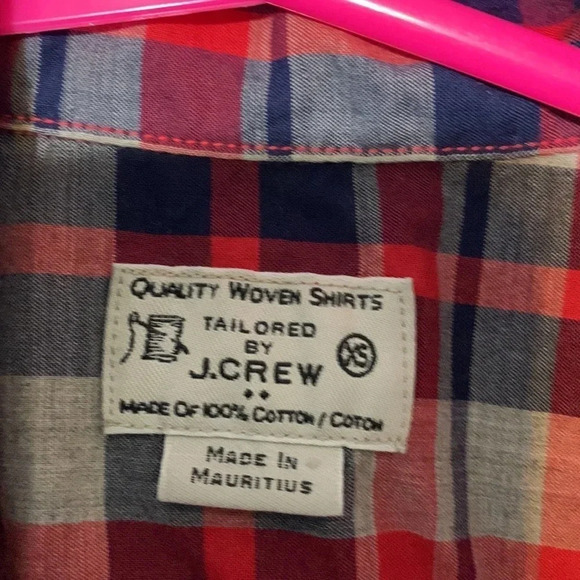J.CREW  Factory women extra small red flannel - Picture 3 of 4
